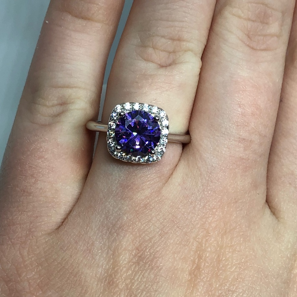 Sterling silver Amethyst  ring - Picture 6 of 8